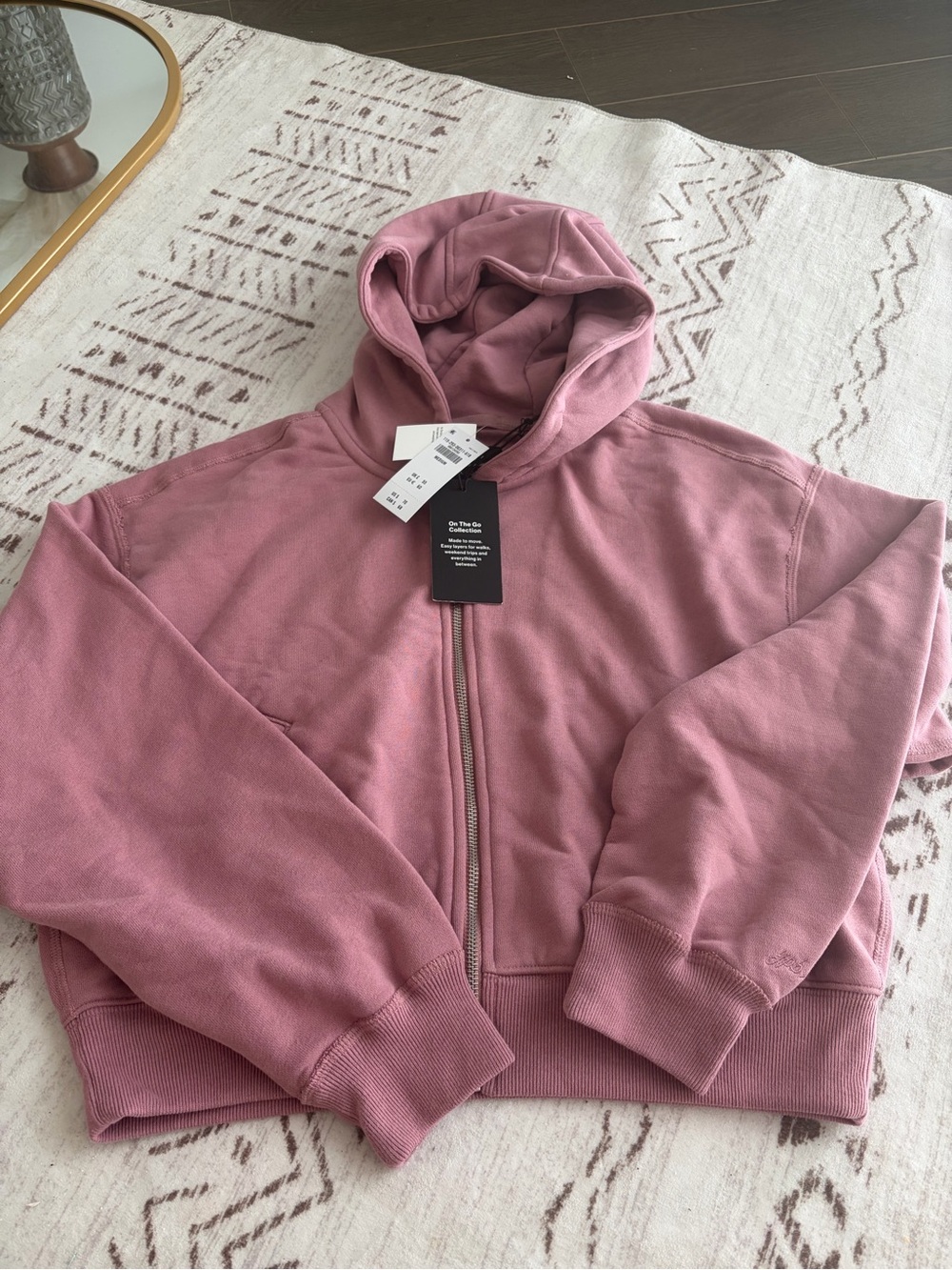 Abercrombie & Fitch Dusty Rose Zip-Up Hoodie - Picture 1 of 2